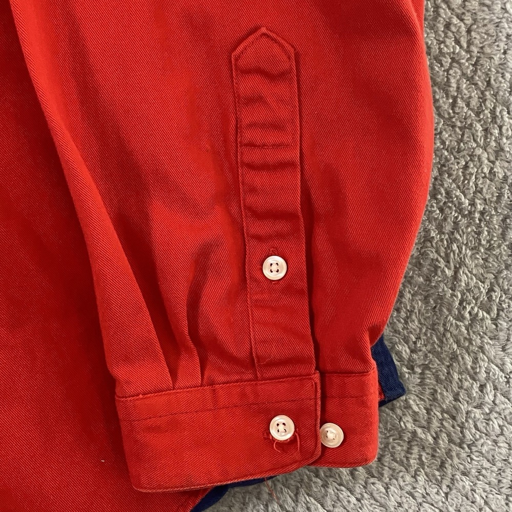 Texas Cotton Shirt Mens XXL Texas Flag Button Down Long Sleeve Made USA Western - Picture 7 of 12